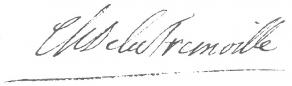 Signature Charles-Armand de La Trémoille