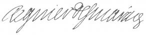 Signature de François-Séraphin Régnier-Desmarais