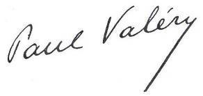 Signature de Paul Valéry